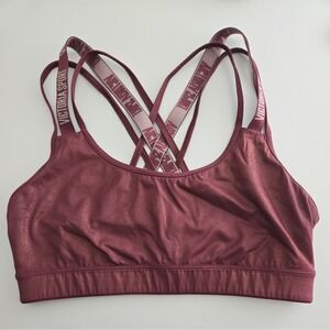 Victoria's Secret Sport Shimmery Red Sports Bra. Size L